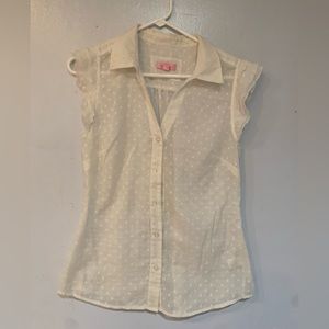 Lilly Pulitzer sheer white summer blouse